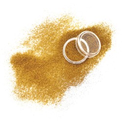 Гліттер у баночці ТЕМНЕ ЗОЛОТО Повна до країв зручна для майстра тара Заводська фасування Частинки 1/128 дюйма ___FFF(2707)